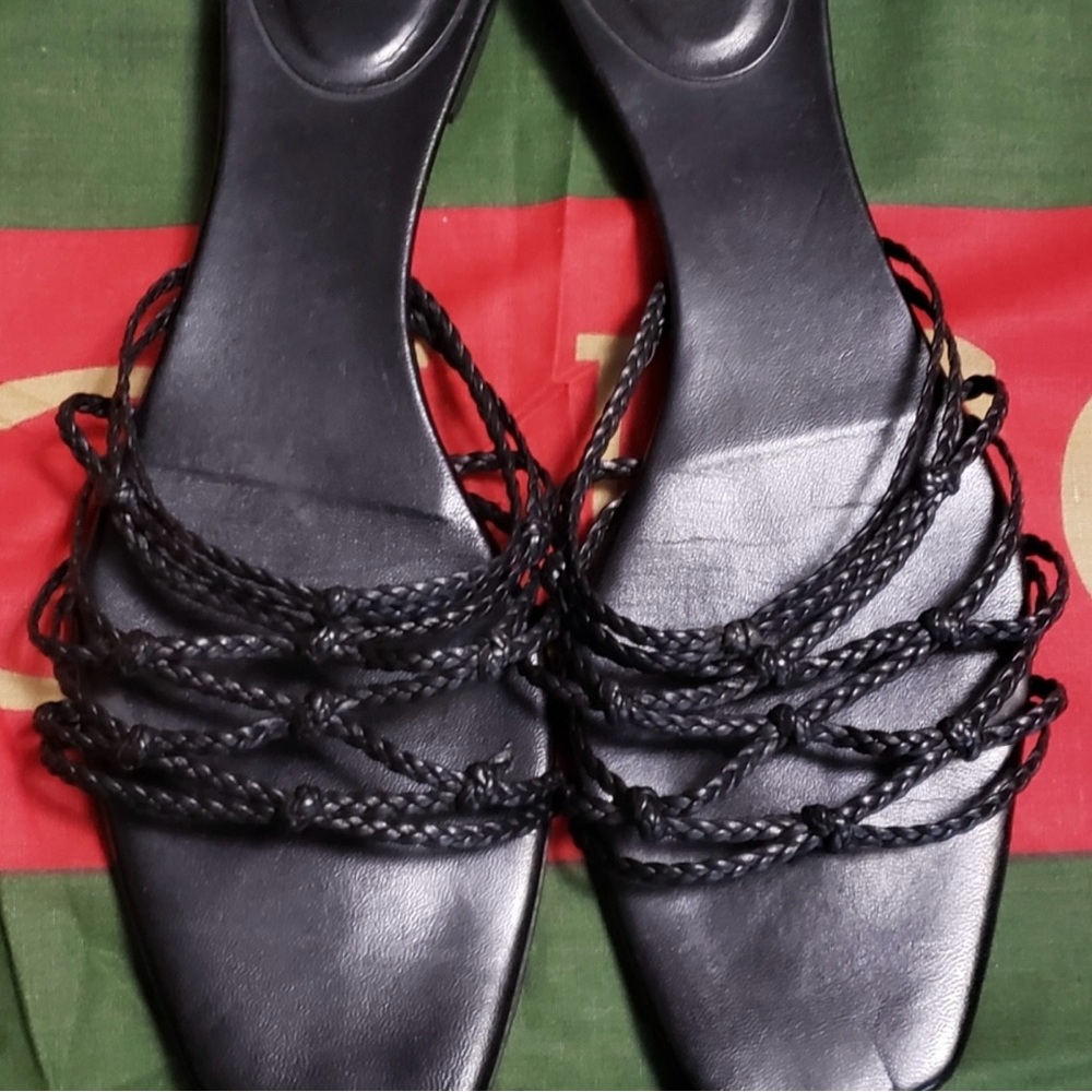 Gucci Black Braided Sandals
